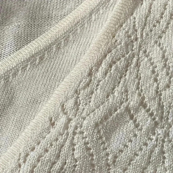 Sigrid Olsen cream knit sweater top shirt - Picture 10 of 14